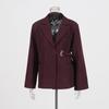 2025 Spring European & American Women's Slimming Suit Jacket with Irregular Side Waist - High-End Fashion Trend