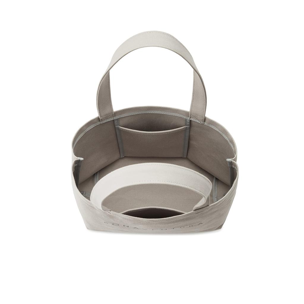 Bonaventura Easy Canvas Tote Bag 4 dimensiuni pentru a alege din Eco Bag [BONAVENTURA] (MM Mediu) [Gri deschis] BCTC2-LG