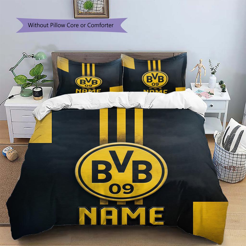 Custom Name BVB 09 Pattern Bedding Quilt Set Home Decoration Gift (1 * Duvet Cover + 2 * Pillowcase Without Core)