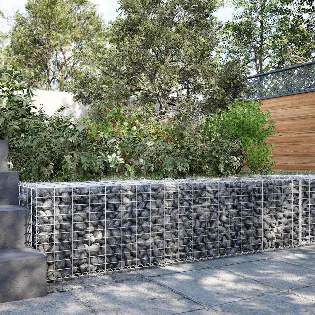 Gabion with Lid 200x50x50 Cm Galvanized Iron