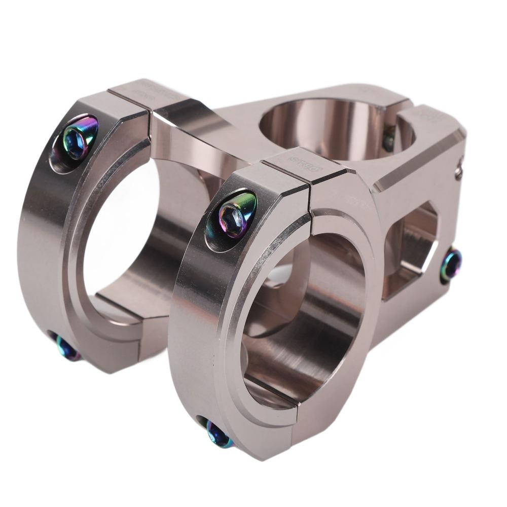 

31.8mm Bike Stem Lightweight Aluminum Alloy Bike Short Stem CNC High Strength Short Handlebar Stem срібний