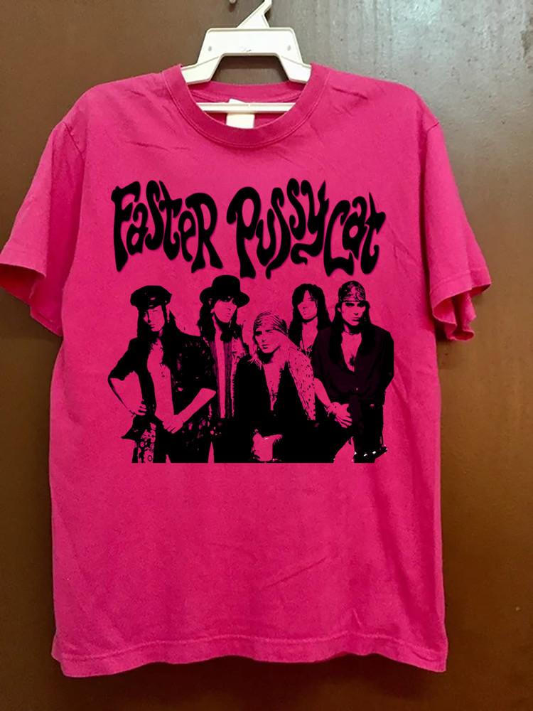 NEW Faster Pussycat logo Pink T Shirt  All Size S-5Xl FF275 Unisex T-Shirt XL