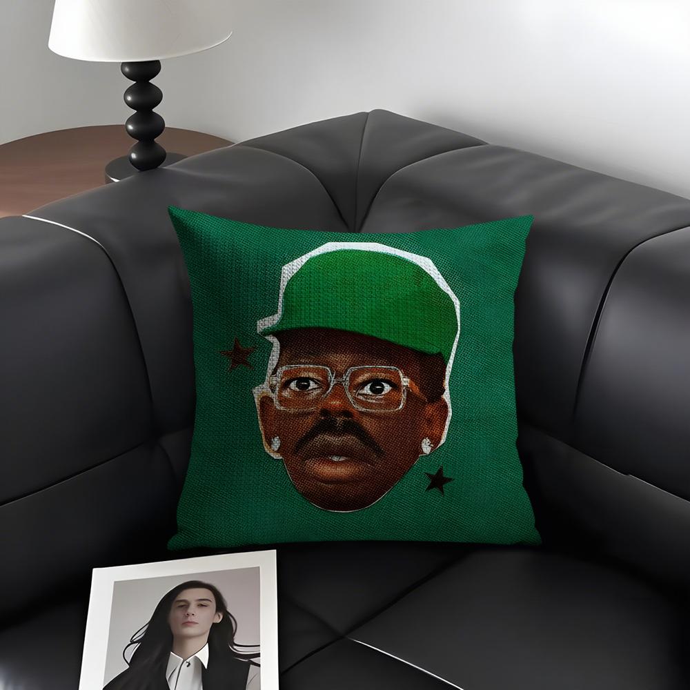 

TTyler The CreatorR Singer Cushion Cover Natural Linen Organic Fabric DoubleSided Printing Sofa Home Decor Gift Pillow Case 30x30cm