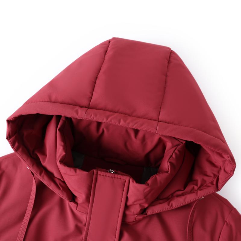 Plus Size XL-6XL Middle Age Women's Down Jackets Winter Parkas Hooded Elegant Loose Thick Warm Down Coats Woman Outerwears