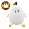 USB Charging Night Light Pear Silicone Light, Touch Rechargeable Tapping Bedside Lamp, Lamp Cute Warm Atmosphere Nursery Unique Gift for Friends