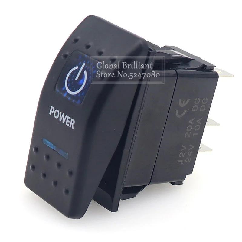 

5-контактный морской переключатель автомобильный переключатель лодка грузовик фара с двойной подсветкой светодиодный водонепроницаемый ПИТАНИЕ/ГУДОК/МАЯК/СВЕТОДИОДНЫЙ СВЕТ НА КРЫШЕ ВКЛ-ВЫКЛ