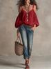 European and American New Solid Color Loose Tops for Women's Leisure Off-the-shoulder Suspenders Bubble Sleeves Holiday Style
