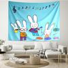 Simon the Rabbit Adventures Tapestry Room Decoration Wall Hanging for Living Room Bedroom, Dormitory, Birthday and Christmas Gifts