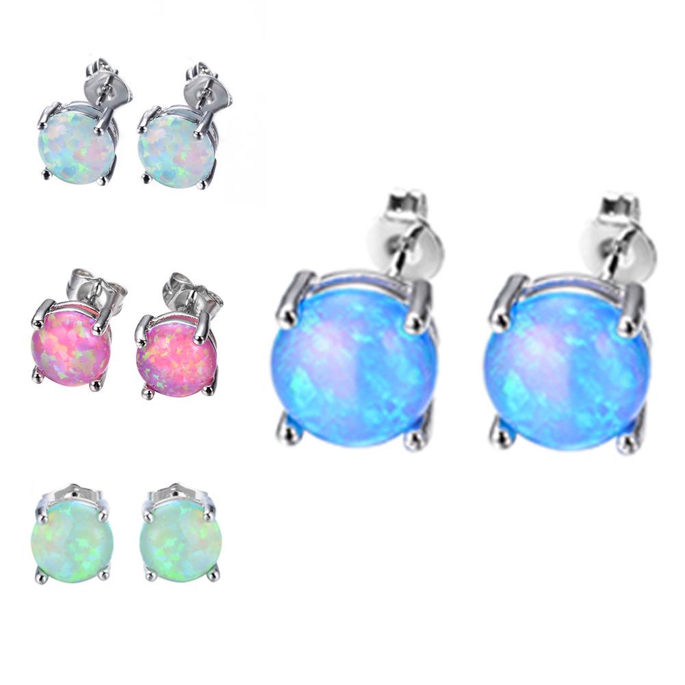 Korean & Japanese Style Opal Earrings: Elegant Studs & Pendants for Women