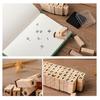 40Pcs/Set Elegant English Pattern DIY Stamp Beautiful Handmade Wood Craft Stamp for