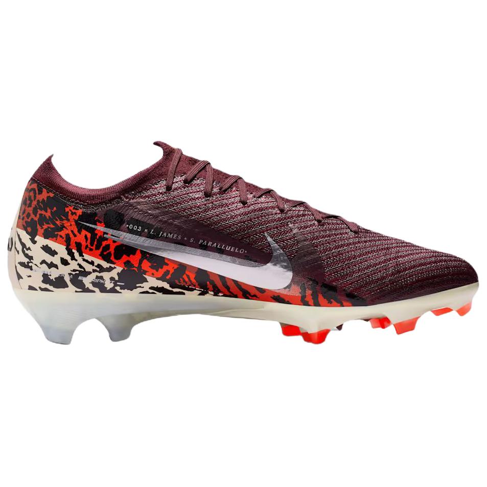 Nike United Mercurial Vapor 16 Elite FG Low Burgundy Crush University Red Fossil Metallic Silver Unisex Cleats IO8442-661