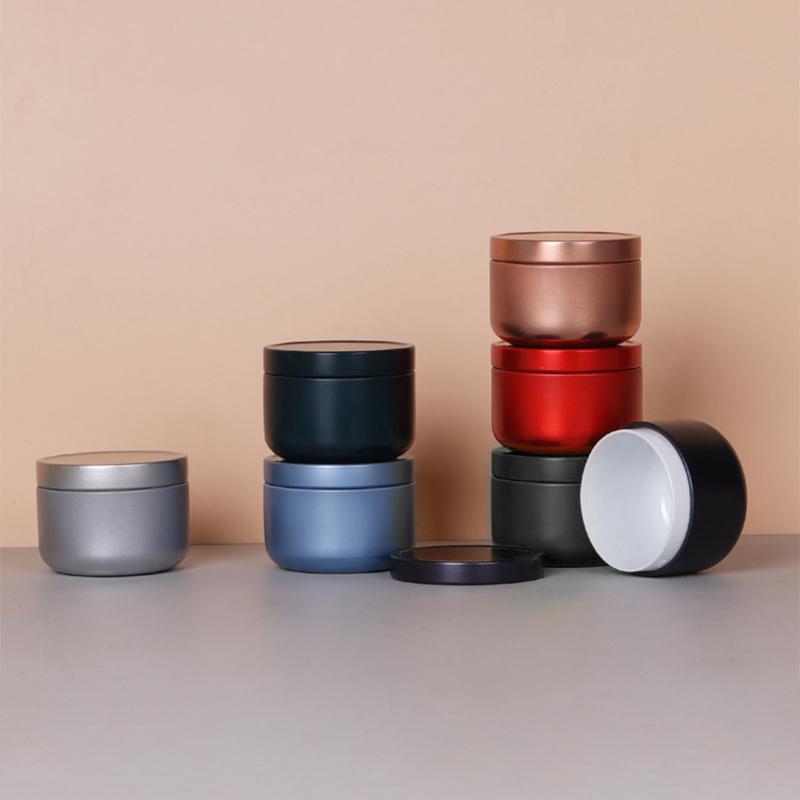 Tea Sealed Box Tea Packaging Jar Round Iron Tinplate Frosted Tea Container Vintage Tea Box Jewelry Candy Small Storage Can