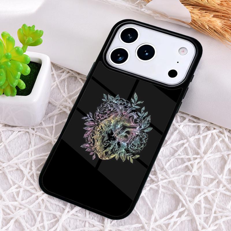 Flower Heart Phone Case for iPhone 17 Air 16 15 11 12 14 13 Pro Max Shockproof Cover