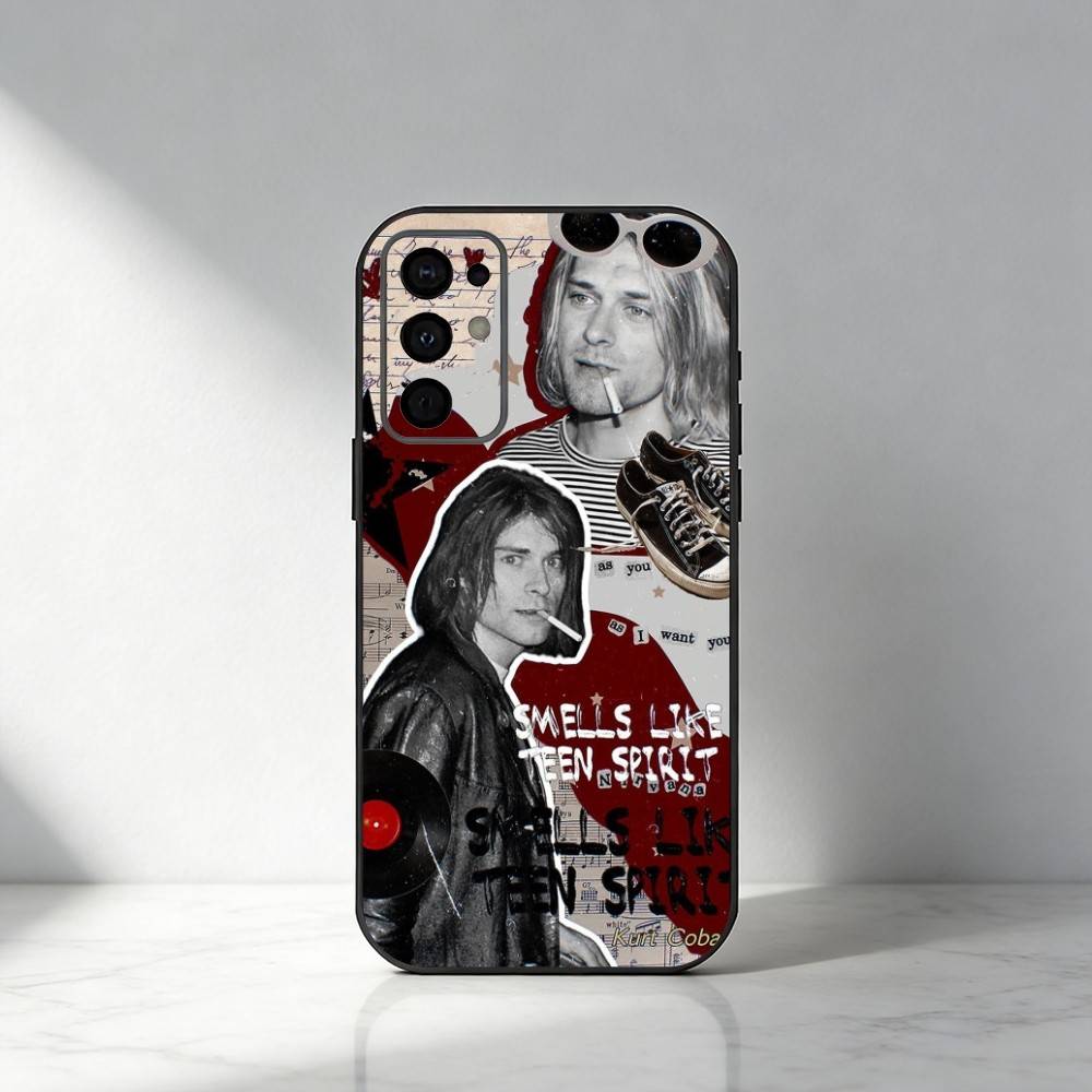 K-Kurt N-Nirvana C-Cobain Phone Case For Samsung S25,S24,S21,S22,S23,S30,Ultra,S20,Plus,Fe,Note,5G Black Cover