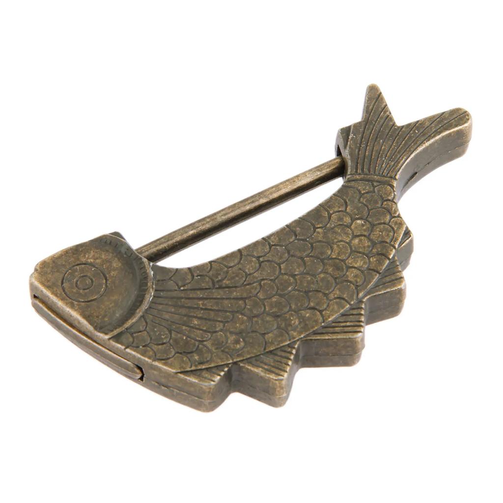 1PC Antique Bronze Old Chinese Lock Retro Jewelry Wooden Box Padlock Lock For Suitcase Drawer Cabinet Hardware Accessories