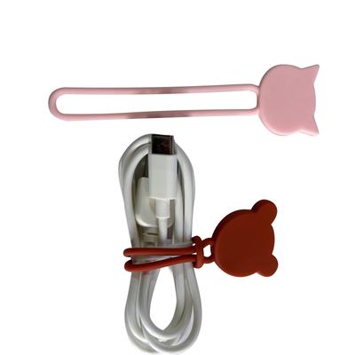 Silicone Cable Organizer Winder Brown