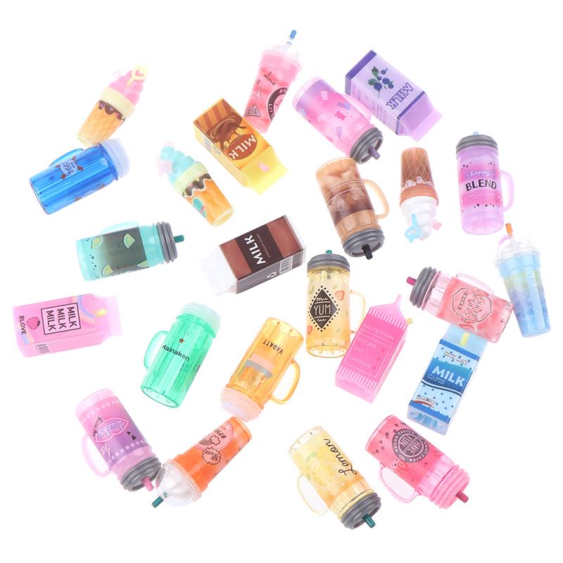 3Pcs/Set 1:12 Dollhouse Miniature Drink Bottles Juice Drink Doll Kitchen Toy