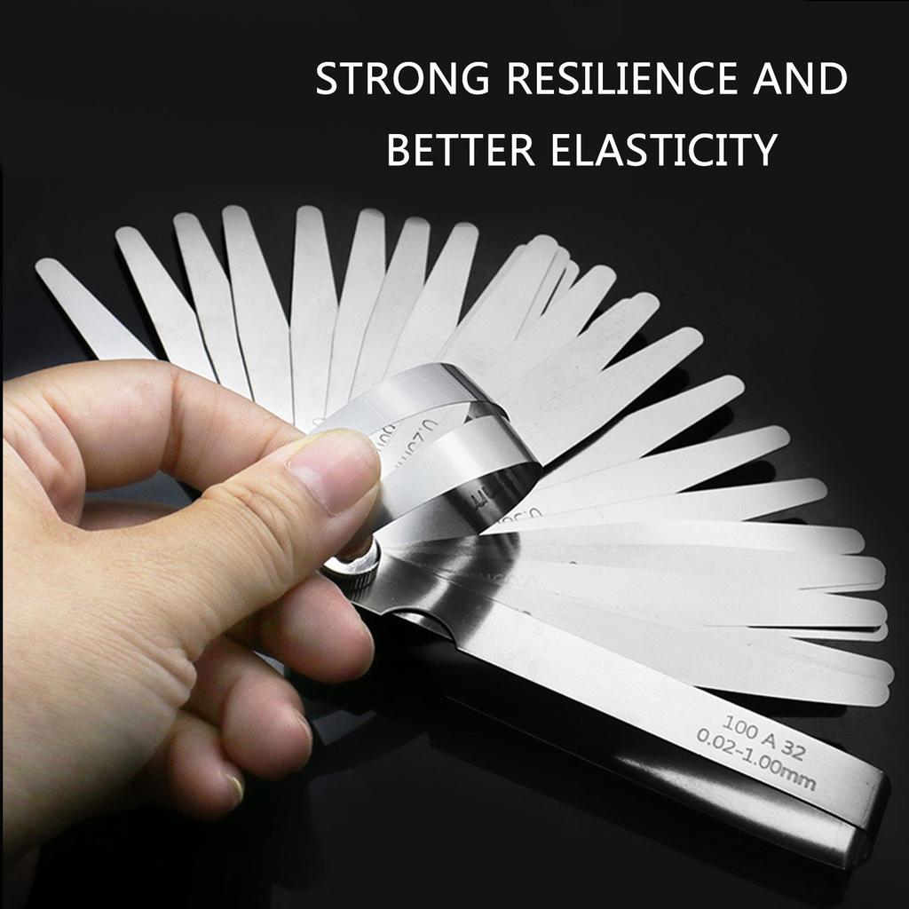 Fühlerlehren-Set aus Edelstahl, metrische und Standard-Dickenlehren, konische Fühlerlehren, Messwerkzeug