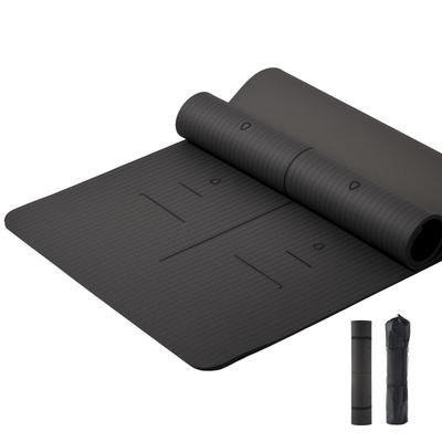 YUREN Yoga Mat, Thick 10mm, Wide 90cm X 190cm, TPE Material, Non-Slip, Durable, Non-Toxic, with Storage Bag and Strap