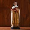 Diyalo Cattolico Santo Patrono Protettore Santa Rita Statua in resina Suora che tiene fiori Collezione di figurine Decorazione religiosa
