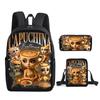 Italian Brainrot 3Pcs/Set Backpack With Messenger Bags ,Pencil Bags For Boy/Girls Best Gift 2D Flat Cartoon Student School Bags