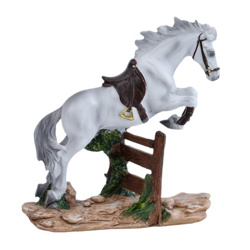 European-style Resin Running Horse Figurine Abstract Art Animal Sculpture Living Room or Office Desktop Horse Decoration Gift