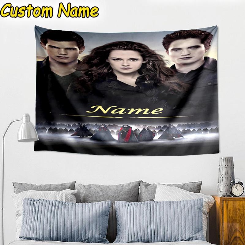 Custom Name Tapestry Twilight Tapestry Room Decoration Wall Hanging for Living Room Bedroom, dormitory, Birthday and Christmas gifts