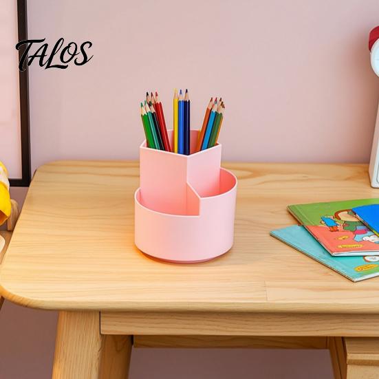 360 Degree Rotating Pen Holder, Large Capacity Multi-compartment Pen Holder, Desktop Organizer for Office School Home Storage
