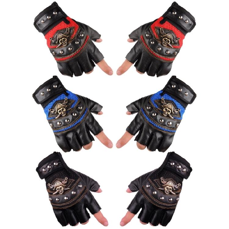 Punk Motorcycle Gloves Half Finger Wear-resistant Flexible Dexterous Gloves