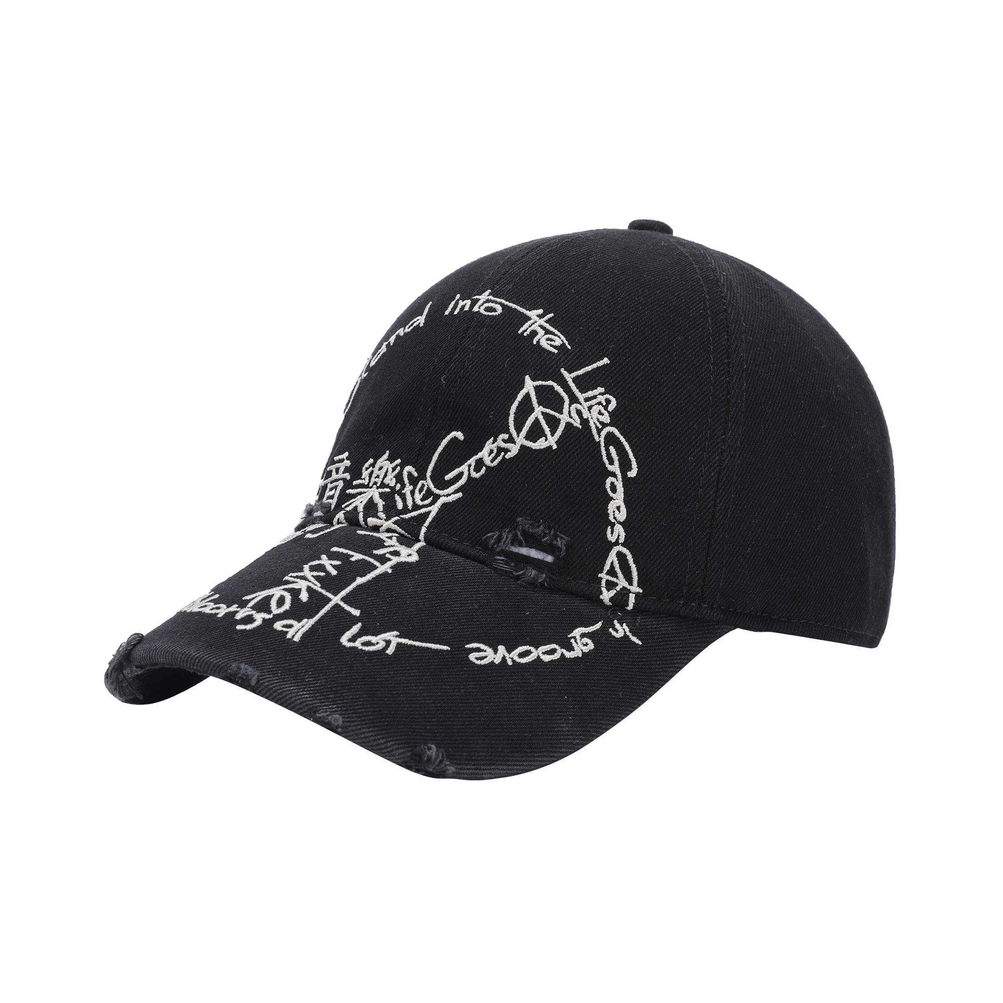 

Embroidered Baseball Cap with Rock and Roll Design, Music Theme Sports Hat with Adjustable Outdoor Sports solid color Adjustable& 8Y чёрный