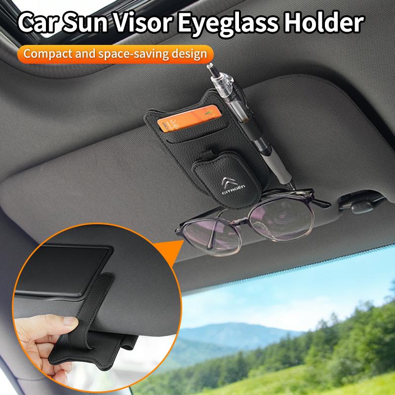 Car Sunglasses Holder Sun Visor Glasses Clip Card Clip Car Accessories For Citroen C3 C4 C5 C1 C2 Berlingo Celysee Xsara Picasso