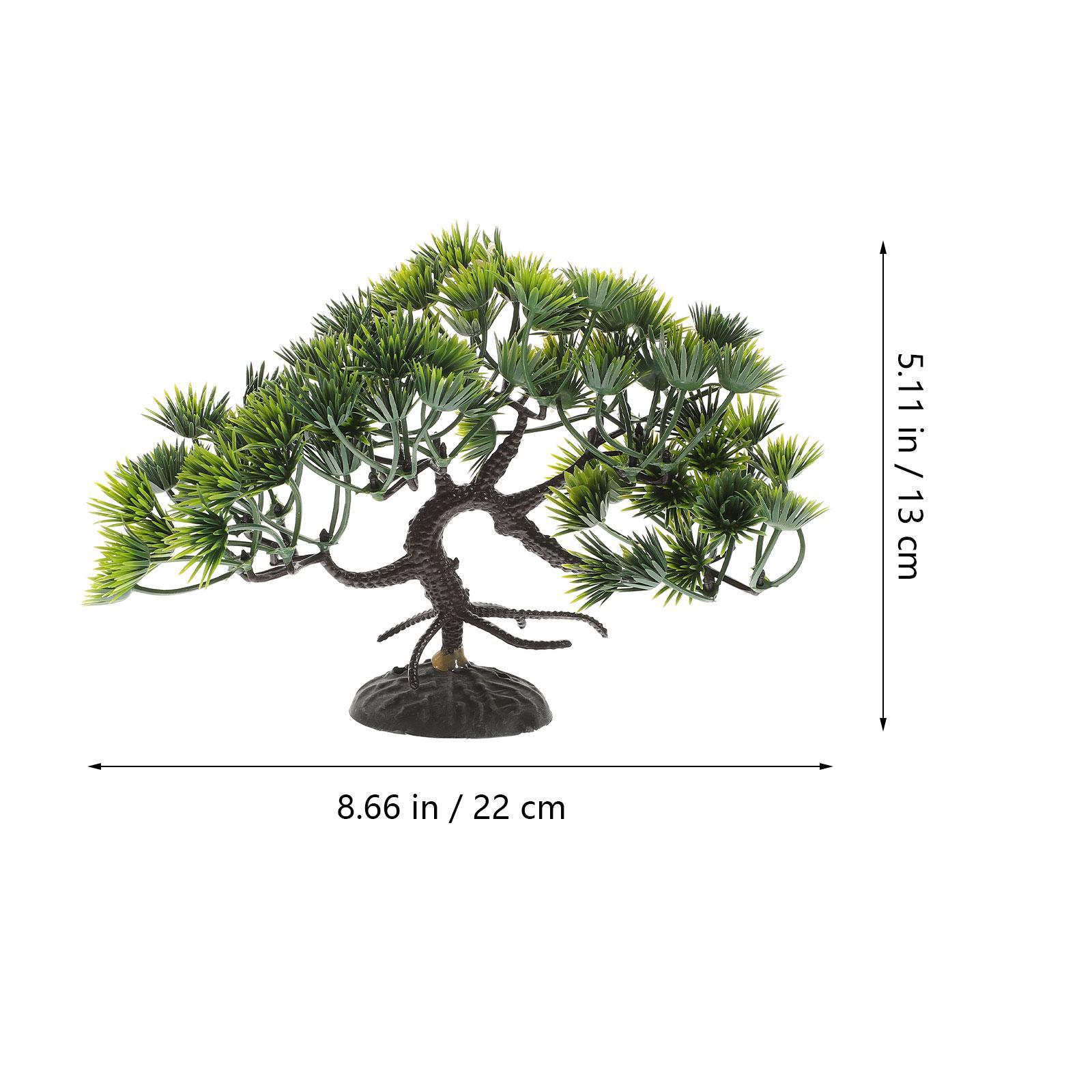 

2pcs Simulation Aquarium Pine Tree Realistic Artificial Plant Decor For Fish Tank Fresh Salt Water Plastic Plants Ornament зелений
