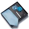 Men’s Luxury Solid Color Tie Gift Set - 4-Piece Formal Suit and Wedding Accessories