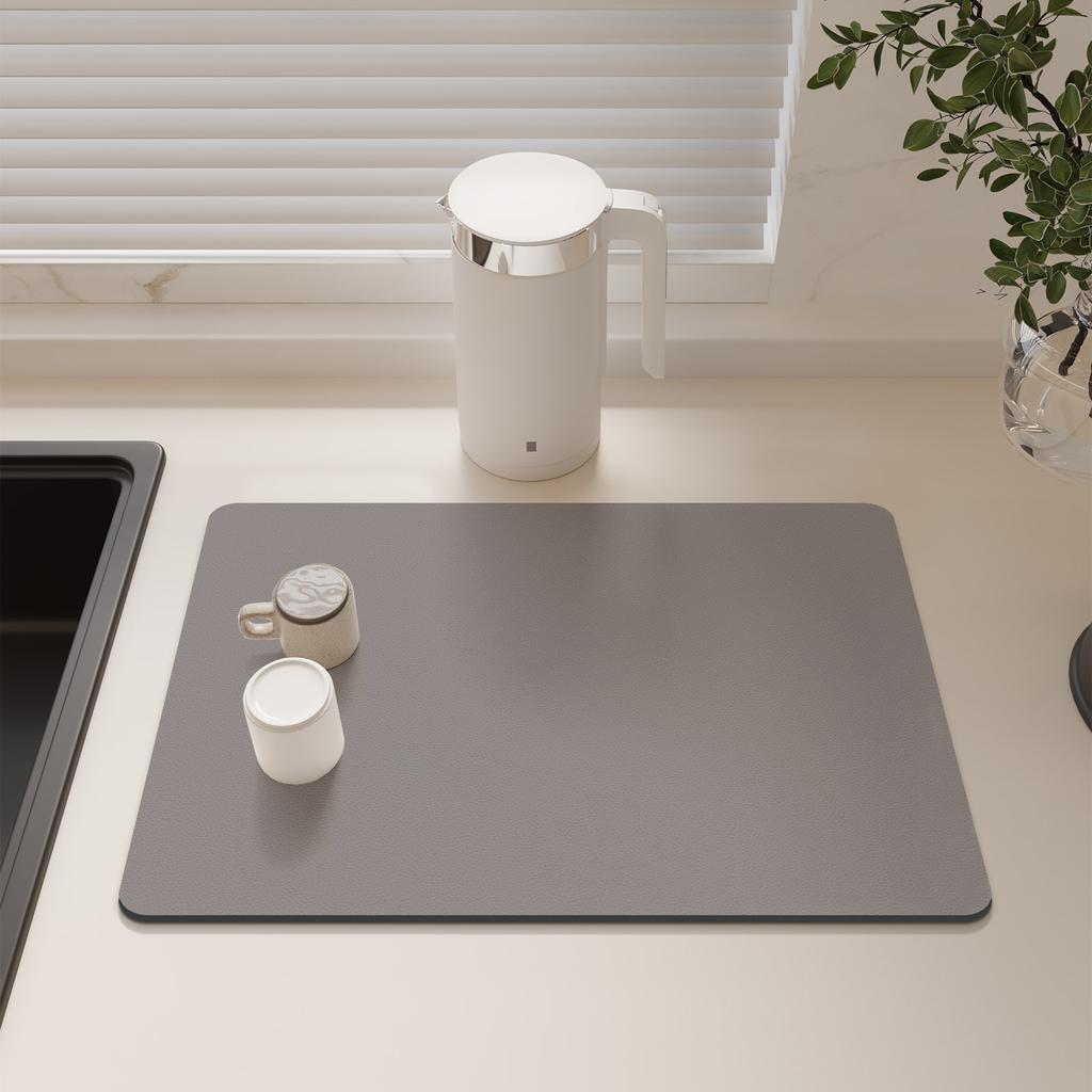 Super Saugfähige Küchenarmaturmatte Kaffee Abtropfmatten Rutschfeste Abtropfunterlage Schnelltrocknend Tischset Geschirr