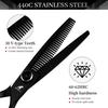 Naipusen 6-Inch Black Baking Paint Shears with 360° Rotating Handle and Thinning Function.