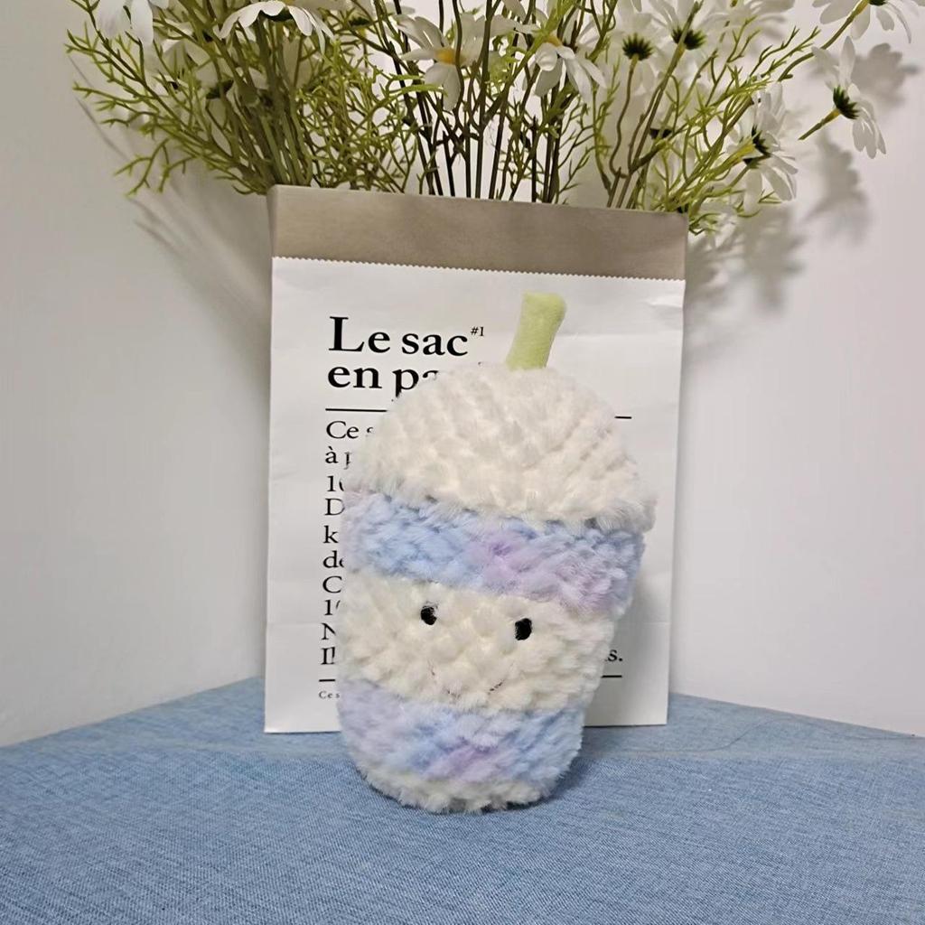 Bamboo Tube Panda Plush Toy with Flower Pillow