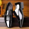 Men Dress Shoes Patent Leather Oxford Shoes Male Formal  Big Handsome Men Pointed Toe  for Wedding