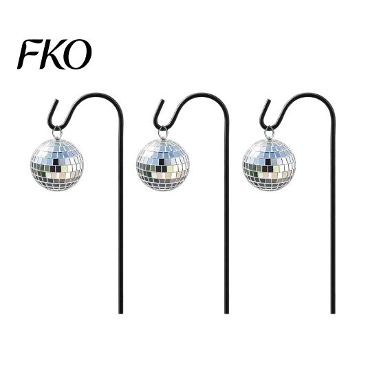 Outdoor Party Decorations Mini Disco Ball Garden Stake, Weatherproof Hanging Mirror Decoration, Flower Bed Decor Accessories Reflective