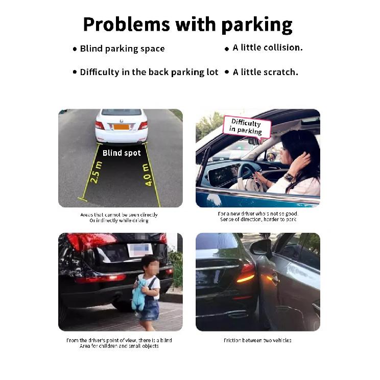 Voice Prompt 8-Probe Parking Sensor System 22mm 12V Reversing Radar Source Factory Car Parking Assistance Device