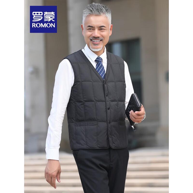 ROMON Men's V-Neck Down Vest S2Y155380