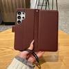 Flip Cover Slot Card Wallet Leather Phone Case For Samsung S25 Ultra S24 S23 S22 Full-Body Protection With Wrist Strap Cover