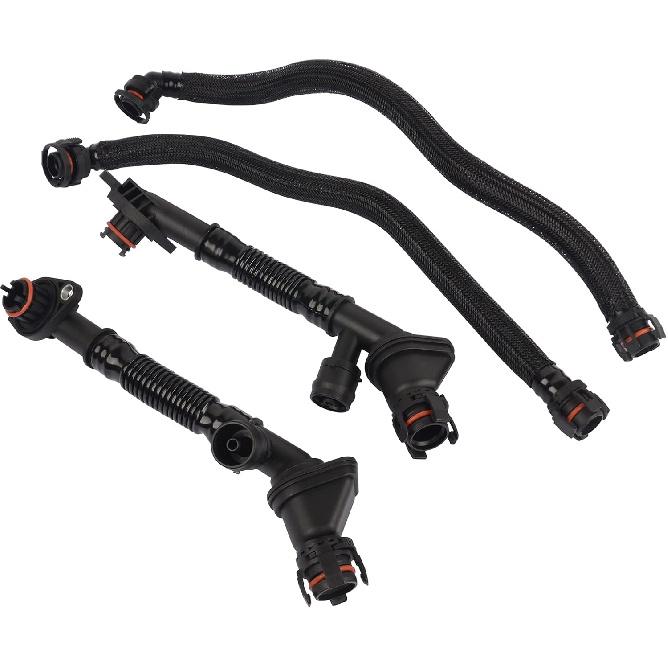 4 Stück Kurbelgehäuseentlüftungsschlauch links und rechts Ersatz für BMW X5 X6 550i 650i 750Li 750i xDrive35i N63 4.4L 11157575640 11157575641 11157646086