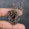Natural Garnet Gemstone Copper Wire Wrap Gift Jewelry Pendant 2.21" a7E77