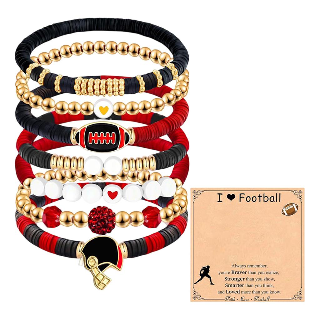 Event Support Bracelet Set Of 7 Pieces Soft Ceramic Bracelet With Card As A Gift For Fans And Friends