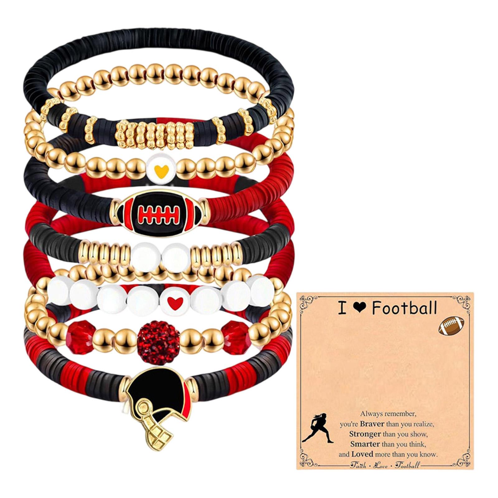 

Браслеты для поддержки мероприятия, набор из 7 штук, браслеты из мягкой керамики с карточкой в подарок для фанатов и друзей One Size