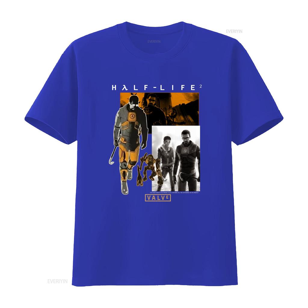 Half Life Valve Source Black T Shirt New Cotton Unisex Vintage Washed Unisex Versatile Stretched Fashion