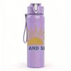 1PC Rise And Smile Sun Art 750ml Color Plastic Sports Water Bottle Leakproof Flip Straw Lid Suitable for Sports Office Home Use