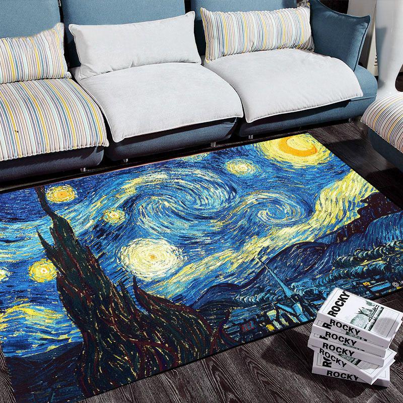 Van Gogh Oil Painting Art Doormat Indoor Outdoor Home Decoration Carpet Non Slip Bedroom Mat Kitchen Balcony Kitchen Floor Rug