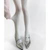Retro Diamond Jacquard Stretch Cotton Tights for Women - Slimming Korean Style Hollow Out Pantyhose for Autumn and Winter