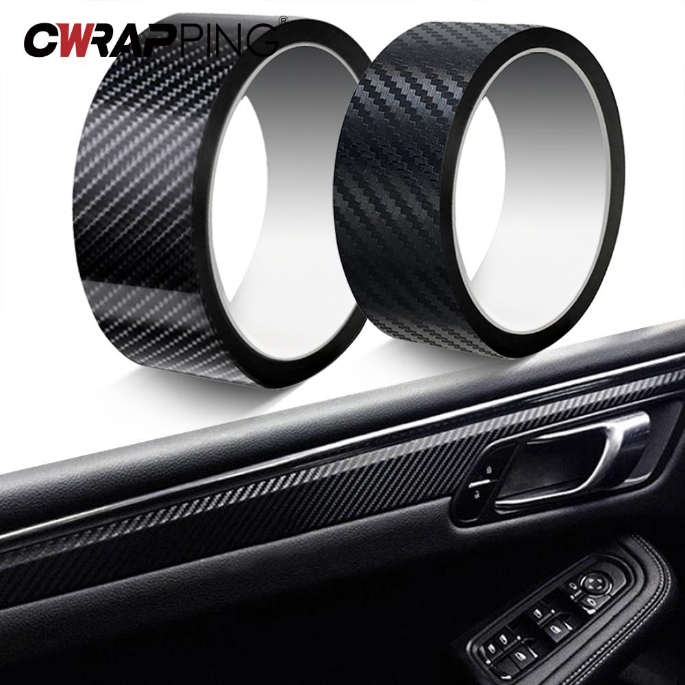 3D Carbon Fiber Car Wrap Vinyl Glossy Matte Black Self Adhesive Sticker Console Computer Laptop Case Decoration Accessories